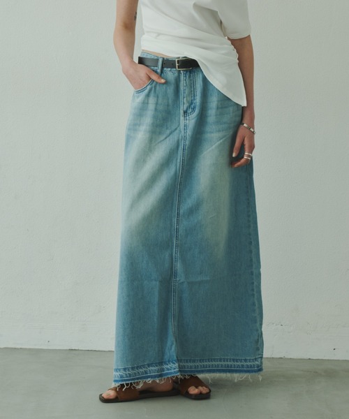 Stretch Denim Maxi Skirt / ストレッチデニムマキシスカート（デニム