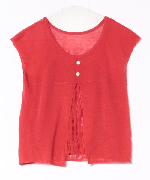 LAULEN（ローレン）の「sheer layered knit pullover /シアーレイヤード風ニットプルオーバー（ニット/セーター・レディース・グレー/チャコールグレー/レッド/アイボリー/ピンク・FREE）」の11枚目の写真