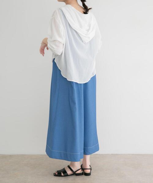 ITEMS URBANRESEARCH（アイテムズ アーバンリサーチ）の「『洗濯可』レーヨンデニムテントワンピース（ワンピース・レディース・ブルー/ブルー系その他・FREE）」の5枚目の写真