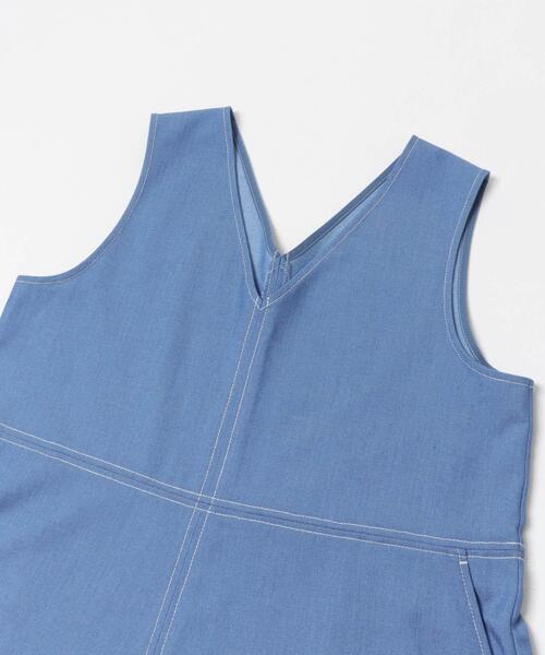 ITEMS URBANRESEARCH（アイテムズ アーバンリサーチ）の「『洗濯可』レーヨンデニムテントワンピース（ワンピース・レディース・ブルー/ブルー系その他・FREE）」の8枚目の写真