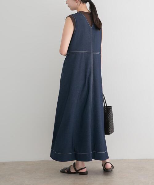 ITEMS URBANRESEARCH（アイテムズ アーバンリサーチ）の「『洗濯可』レーヨンデニムテントワンピース（ワンピース・レディース・ブルー/ブルー系その他・FREE）」の11枚目の写真