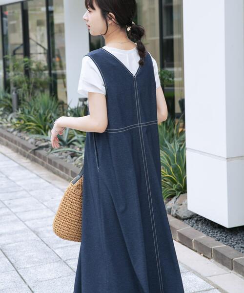 ITEMS URBANRESEARCH（アイテムズ アーバンリサーチ）の「『洗濯可』レーヨンデニムテントワンピース（ワンピース・レディース・ブルー/ブルー系その他・FREE）」の12枚目の写真