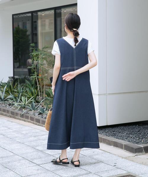 ITEMS URBANRESEARCH（アイテムズ アーバンリサーチ）の「『洗濯可』レーヨンデニムテントワンピース（ワンピース・レディース・ブルー/ブルー系その他・FREE）」の15枚目の写真