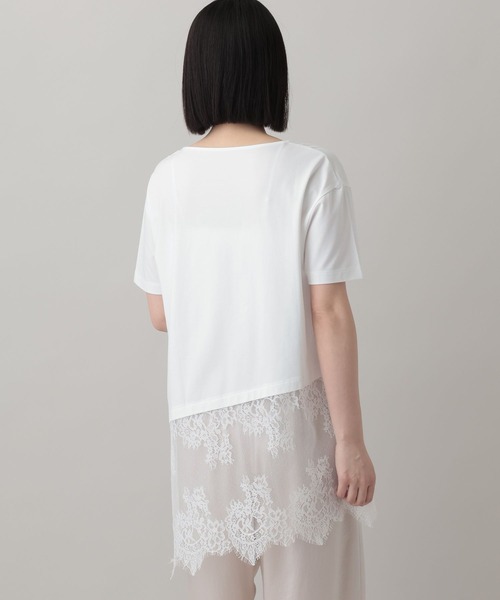 A part by(アパートバイ)の「イレヘムレースTEE(Tシャツ/カットソー・レディース・ブラック/チャコールグレー/オフホワイト・FREE)」の7枚目の写真