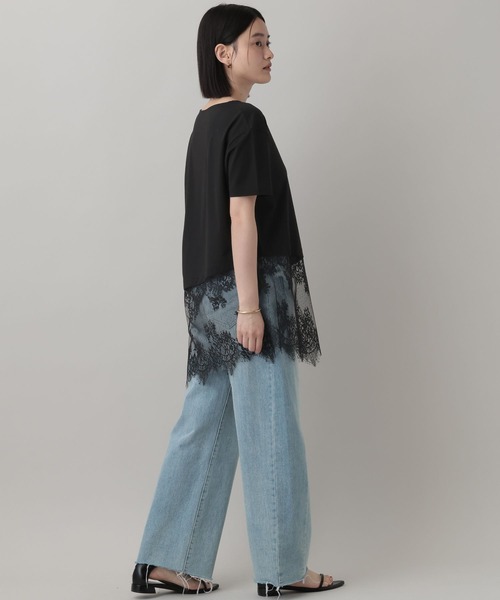 A part by(アパートバイ)の「イレヘムレースTEE(Tシャツ/カットソー・レディース・ブラック/チャコールグレー/オフホワイト・FREE)」の11枚目の写真