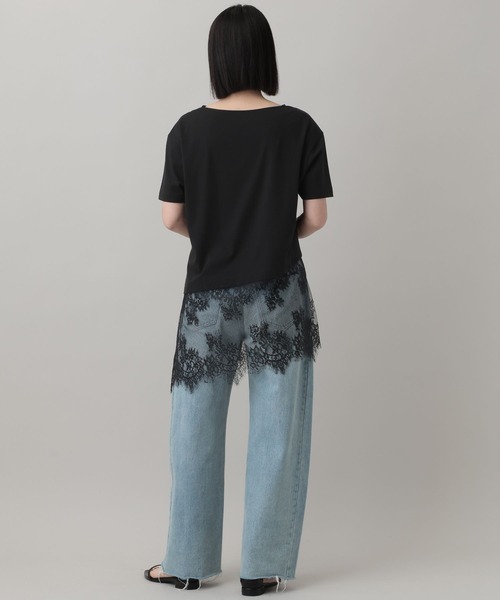 A part by(アパートバイ)の「イレヘムレースTEE(Tシャツ/カットソー・レディース・ブラック/チャコールグレー/オフホワイト・FREE)」の12枚目の写真
