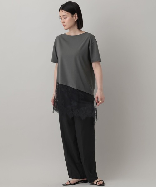 A part by(アパートバイ)の「イレヘムレースTEE(Tシャツ/カットソー・レディース・ブラック/チャコールグレー/オフホワイト・FREE)」の18枚目の写真