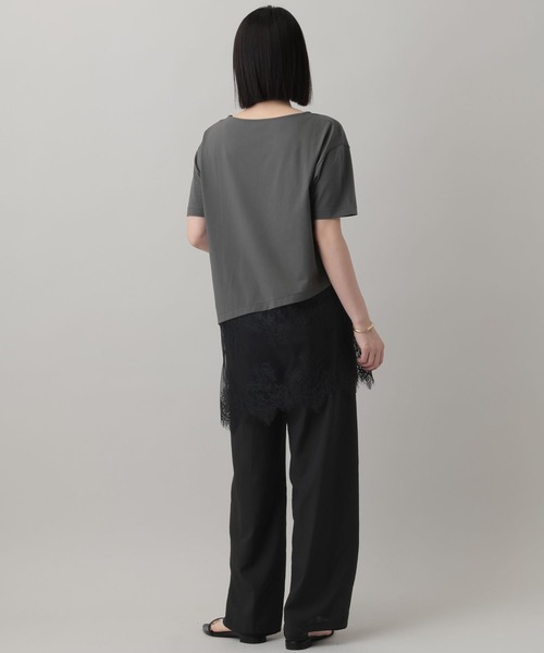 A part by(アパートバイ)の「イレヘムレースTEE(Tシャツ/カットソー・レディース・ブラック/チャコールグレー/オフホワイト・FREE)」の20枚目の写真