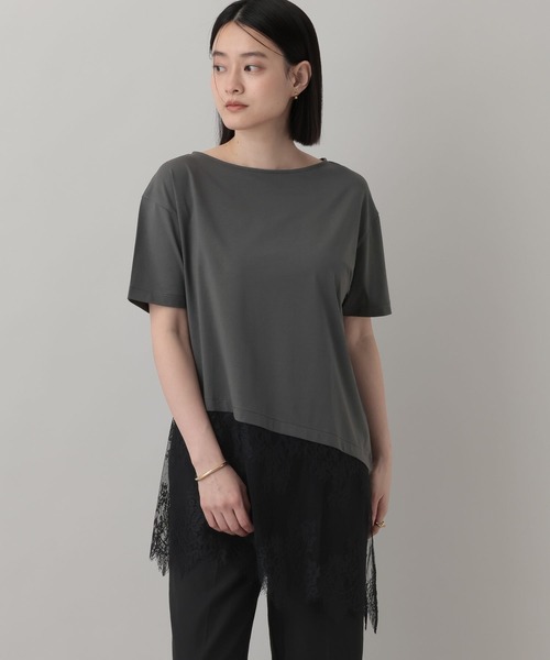 A part by(アパートバイ)の「イレヘムレースTEE(Tシャツ/カットソー・レディース・ブラック/チャコールグレー/オフホワイト・FREE)」の21枚目の写真