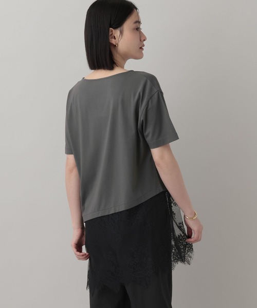 A part by(アパートバイ)の「イレヘムレースTEE(Tシャツ/カットソー・レディース・ブラック/チャコールグレー/オフホワイト・FREE)」の22枚目の写真