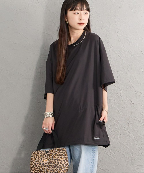 NANGA（ナンガ）の「[NANGA/ナンガ] PLC EXCURSION ドローコード ショートスリーブTシャツ（Tシャツ/カットソー・レディース・ブラック/ライトグレー・M/L）」の14枚目の写真