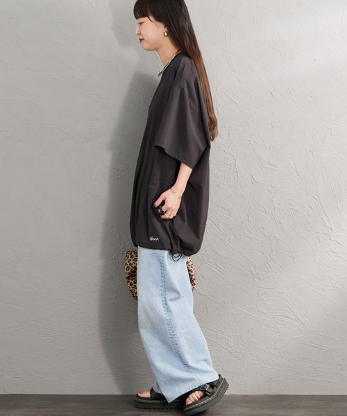 NANGA（ナンガ）の「[NANGA/ナンガ] PLC EXCURSION ドローコード ショートスリーブTシャツ（Tシャツ/カットソー・レディース・ブラック/ライトグレー・M/L）」の10枚目の写真