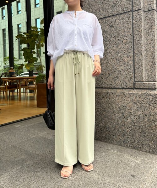 Jena espace merveilleux(ジェナ エスパスメルヴェイユ)の「シアーバックラインブラウス(シャツ/ブラウス・レディース・オレンジ/オフホワイト/チャコールグレー・FREE)」の10枚目の写真