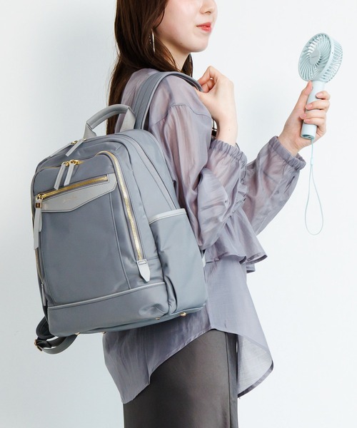Jewelna Rose(ジュエルナローズ)の「リラ リュックサック A4/13.3インチPCサイズ 16361(バックパック/リュック・レディース・ブラック/グレー・FREE)」の1枚目の写真