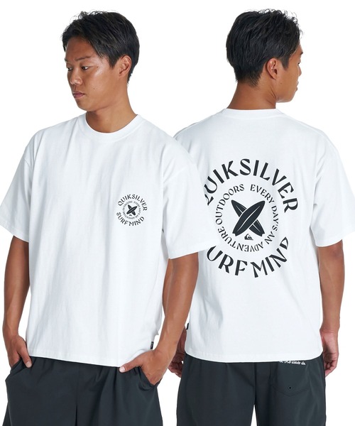 Quiksilver(クイックシルバー)の「QUIKSILVER メンズ SURF MIND ST 半袖Tシャツ バックプリント ルーズフィット【2026年夏モデル】(Tシャツ/カットソー・メンズ・ホワイト/ブラック/ピンク・LARGE/MEDIUM/SMALL/X-LARGE)」の1枚目の写真