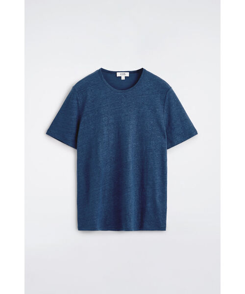 COS(コス)の「リネンTシャツ(Tシャツ/カットソー・メンズ・ブラック系その他/ネイビー/ブラック・XL/XS/S/M/L)」の5枚目の写真