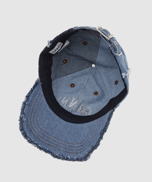 GANNI(ガニー)の「Denim Patchwork Cap(キャップ・レディース・マルチ・ONE SIZE)」の4枚目の写真