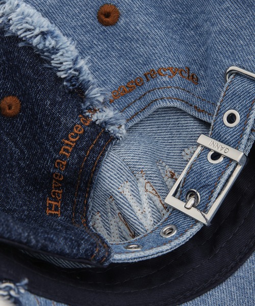 GANNI(ガニー)の「Denim Patchwork Cap(キャップ・レディース・マルチ・ONE SIZE)」の8枚目の写真