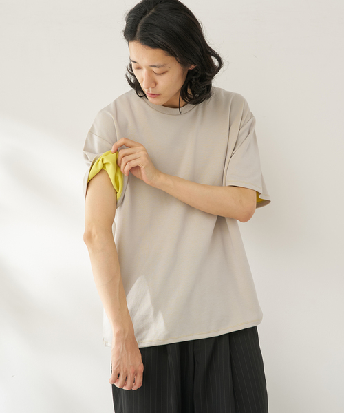 B.C STOCK(ベーセーストック)の「ライトコンフォート カラークルー(Tシャツ/カットソー・メンズ・ベージュ/カーキ/ホワイト/チャコールグレー・MEDIUM/LARGE)」の3枚目の写真