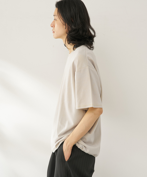 B.C STOCK(ベーセーストック)の「ライトコンフォート カラークルー(Tシャツ/カットソー・メンズ・ベージュ/カーキ/ホワイト/チャコールグレー・MEDIUM/LARGE)」の14枚目の写真