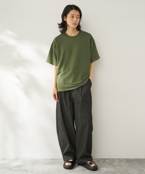 B.C STOCK(ベーセーストック)の「ライトコンフォート カラークルー(Tシャツ/カットソー・メンズ・ベージュ/カーキ/ホワイト/チャコールグレー・MEDIUM/LARGE)」の17枚目の写真