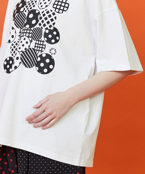 FRAPBOIS(フラボア)の「フォームドットTシャツ(Tシャツ/カットソー・レディース・ホワイト/グリーン・1/2)」の12枚目の写真