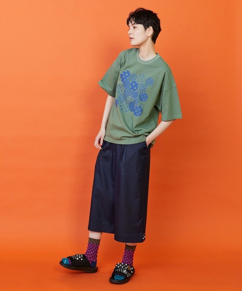 FRAPBOIS(フラボア)の「フォームドットTシャツ(Tシャツ/カットソー・レディース・ホワイト/グリーン・1/2)」の7枚目の写真