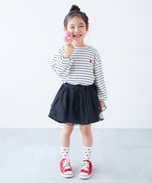 devirock（デビロック）の「ハートがかわいい ガールズデザインソックス 3足セット（ソックス/靴下・キッズ・ブルー系その他/ブラック系その他/レッド系その他/レッド系その他2・S/M/L）」の5枚目の写真