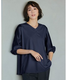 シフォンスリーブ・カットソーブラウス