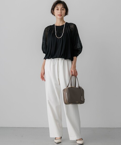 23区(ニジュウサンク)の「ドライ2WAYストレッチ ワイド パンツ(その他パンツ・レディース・ブラック系/グレー系/ベージュ系/ホワイト系・36/38/40)」の15枚目の写真