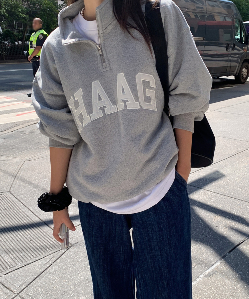 haag(ヘイグ)の「a haag half zip-up (grey)(スウェット・レディース・その他・FREE)」の4枚目の写真