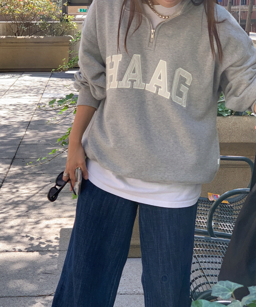 haag(ヘイグ)の「a haag half zip-up (grey)(スウェット・レディース・その他・FREE)」の7枚目の写真