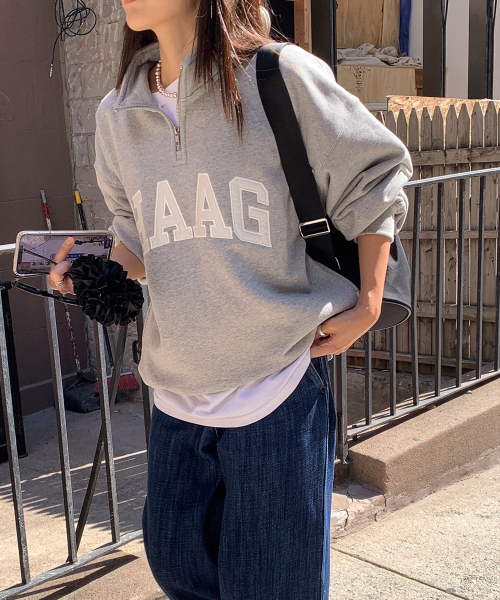 haag(ヘイグ)の「a haag half zip-up (grey)(スウェット・レディース・その他・FREE)」の8枚目の写真