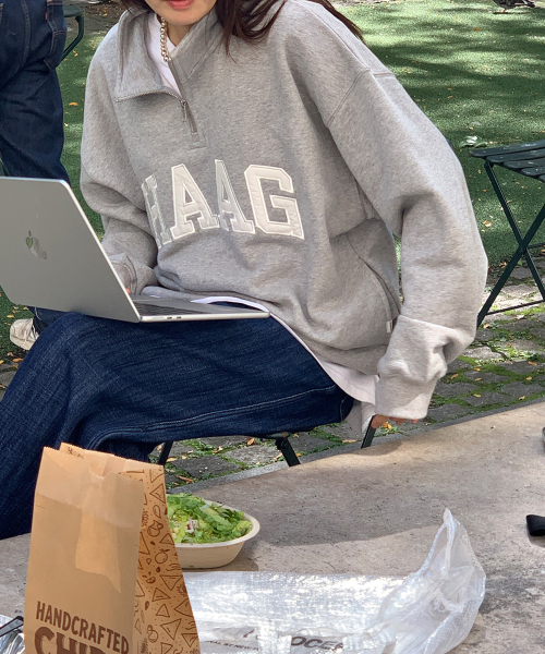 haag(ヘイグ)の「a haag half zip-up (grey)(スウェット・レディース・その他・FREE)」の11枚目の写真