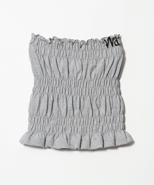 6(ロク)の「【別注】<Ruro for 6>SHIRRING TUBE TOP GRAY/チューブトップ(チューブトップ・レディース・グレー系・FREE)」の2枚目の写真