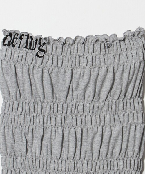6(ロク)の「【別注】<Ruro for 6>SHIRRING TUBE TOP GRAY/チューブトップ(チューブトップ・レディース・グレー系・FREE)」の3枚目の写真