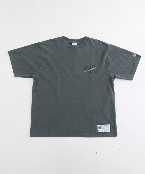 Champion(チャンピオン)の「【Champion】ピグメントロゴ刺繍Tシャツ(Tシャツ/カットソー・メンズ・ブラック/ネイビー・M/L/XL)」の5枚目の写真
