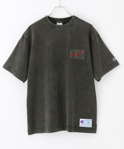 Champion(チャンピオン)の「【Champion】ピグメントロゴ刺繍Tシャツ(Tシャツ/カットソー・メンズ・ブラック/ネイビー・M/L/XL)」の12枚目の写真