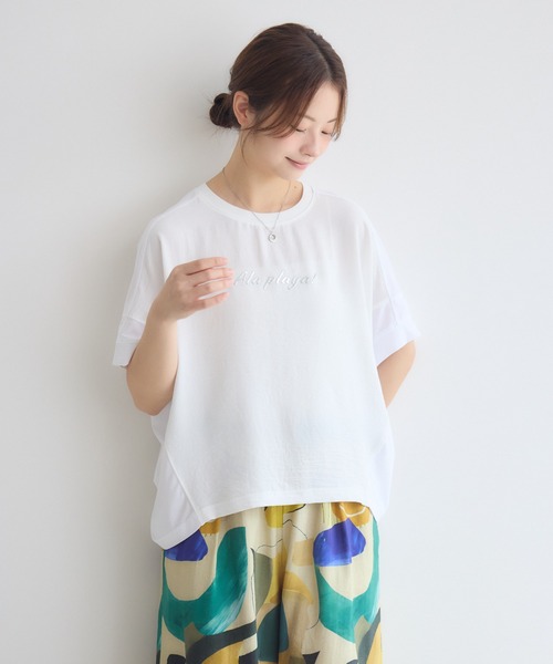 KATHARINE ROSS（キャサリンロス）の「3D箔ロゴTシャツ（Tシャツ/カットソー・レディース・チャコールグレー/オフホワイト・FREE）」の4枚目の写真