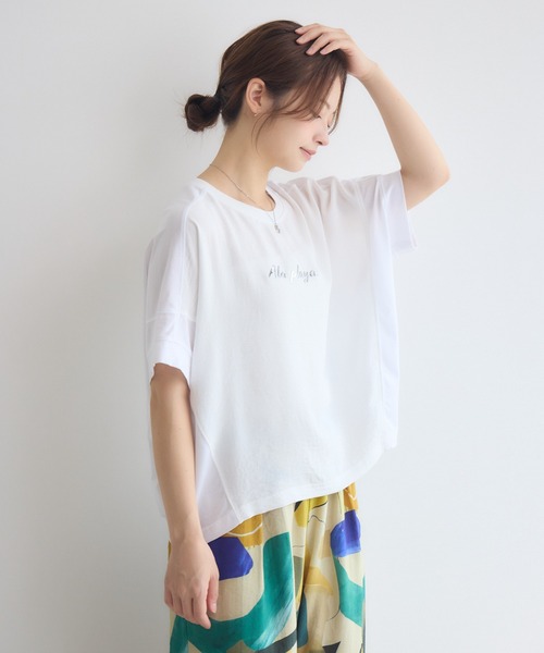 KATHARINE ROSS（キャサリンロス）の「3D箔ロゴTシャツ（Tシャツ/カットソー・レディース・チャコールグレー/オフホワイト・FREE）」の5枚目の写真