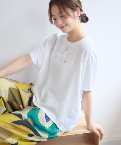 KATHARINE ROSS（キャサリンロス）の「3D箔ロゴTシャツ（Tシャツ/カットソー・レディース・チャコールグレー/オフホワイト・FREE）」の6枚目の写真