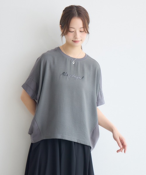 KATHARINE ROSS（キャサリンロス）の「3D箔ロゴTシャツ（Tシャツ/カットソー・レディース・チャコールグレー/オフホワイト・FREE）」の15枚目の写真
