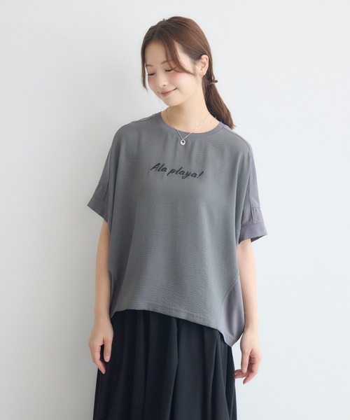KATHARINE ROSS（キャサリンロス）の「3D箔ロゴTシャツ（Tシャツ/カットソー・レディース・チャコールグレー/オフホワイト・FREE）」の16枚目の写真
