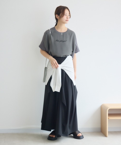 KATHARINE ROSS（キャサリンロス）の「3D箔ロゴTシャツ（Tシャツ/カットソー・レディース・チャコールグレー/オフホワイト・FREE）」の20枚目の写真
