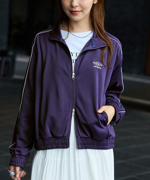 UMBRO(アンブロ)の「【UMBRO/アンブロ】限定 トラックジャケット(ブルゾン・レディース・ネイビー/ブラック・M/L/LL)」の11枚目の写真
