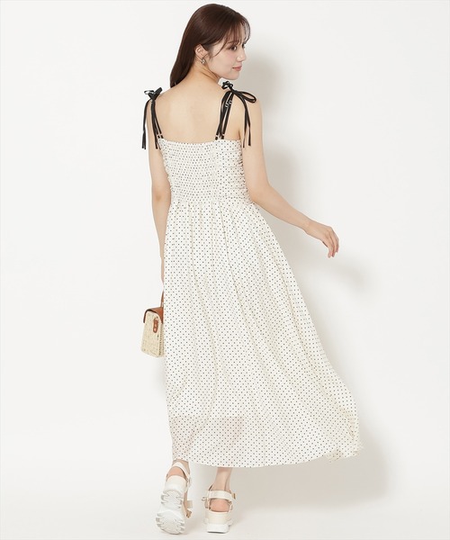 WILLSELECTION(ウィルセレクション)の「【7/16(thu)発売】リボンショルダーギャザーキャミワンピース(ワンピース・レディース・ブラック系その他/グリーン系その他/ベージュ系その他/ホワイト系その他・FREE)」の13枚目の写真
