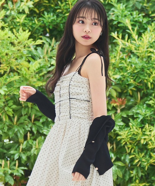 WILLSELECTION(ウィルセレクション)の「【7/16(thu)発売】リボンショルダーギャザーキャミワンピース(ワンピース・レディース・ブラック系その他/グリーン系その他/ベージュ系その他/ホワイト系その他・FREE)」の18枚目の写真