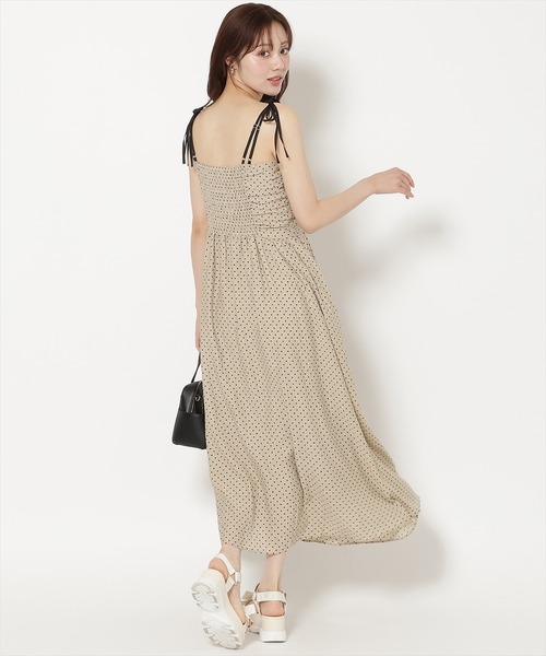 WILLSELECTION(ウィルセレクション)の「【7/16(thu)発売】リボンショルダーギャザーキャミワンピース(ワンピース・レディース・ブラック系その他/グリーン系その他/ベージュ系その他/ホワイト系その他・FREE)」の21枚目の写真