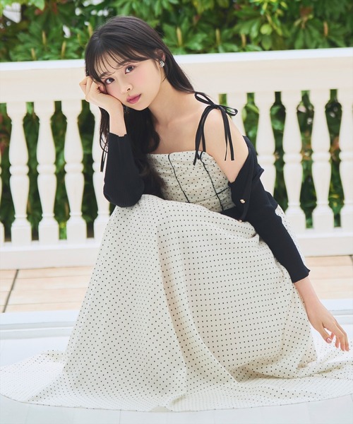 WILLSELECTION(ウィルセレクション)の「【7/16(thu)発売】リボンショルダーギャザーキャミワンピース(ワンピース・レディース・ブラック系その他/グリーン系その他/ベージュ系その他/ホワイト系その他・FREE)」の14枚目の写真