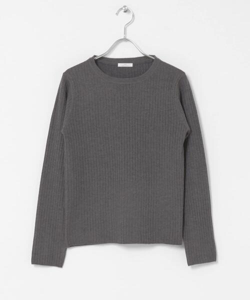 ITEMS URBANRESEARCH(アイテムズ アーバンリサーチ)の「『洗濯可』フワフワクルーネックリブニット(ニット/セーター・レディース・モカ/オフホワイト/チャコールグレー・FREE)」の21枚目の写真